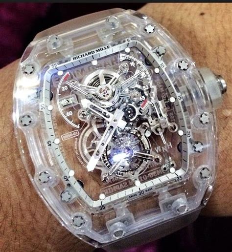 richard mille sapphire replica|richard mille clear watch.